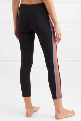 Olympia Activewear - Titus Ankle Striped Stretch Leggings - Black