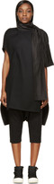 Thumbnail for your product : Rick Owens Black Wool Mantle Silk Wrap Collar Cape
