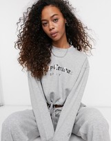 Thumbnail for your product : Juicy Couture co-ord crop logo sweatshirt in grey
