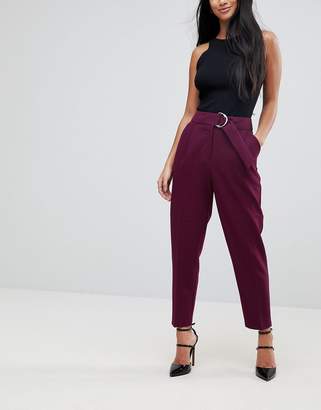 ASOS Petite PETITE Tapered Trousers with D-Ring