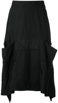 Y's curved hemline pocket skirt