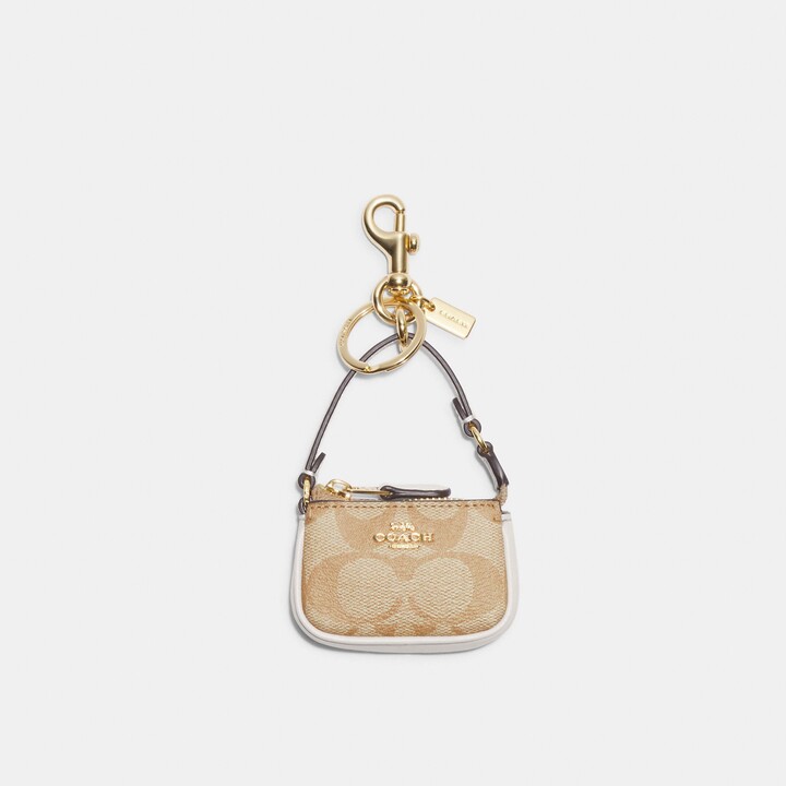 Coach Remade Hangtag Bag Charm In Purple Multi