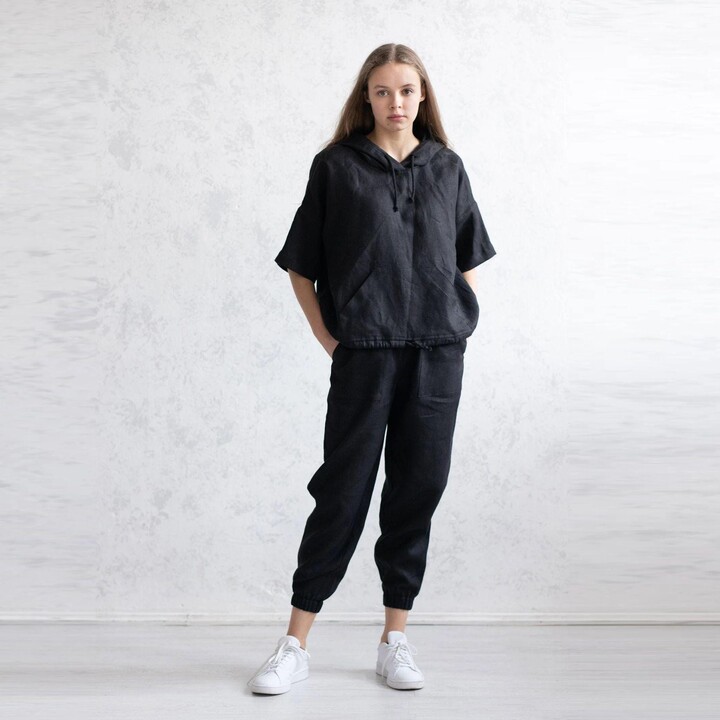 Etsy Women's Linen Sports Set. Women Sportswear. Woman Running Sets. Travel Outfit For Women