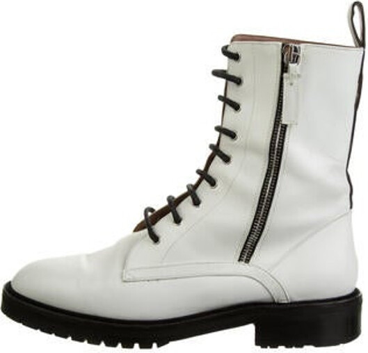 Tabitha Simmons Leather Combat Boots - ShopStyle