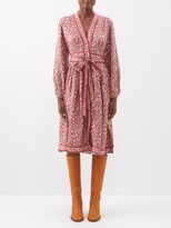 Thumbnail for your product : D'Ascoli Nirvana Floral-print Silk-twill Wrap Dress