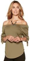Thumbnail for your product : M&Co Bardot tie sleeve top
