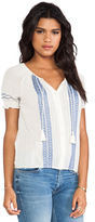 Thumbnail for your product : Joie Dolina C Embroidered Crepe Blouse