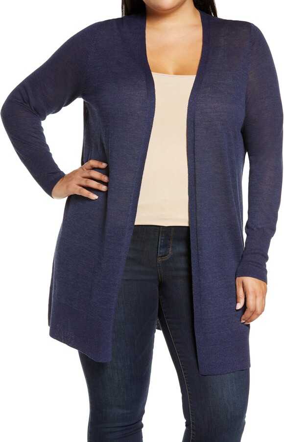 Plus Size Cardigans In Navy Blue | Shop the world's largest 