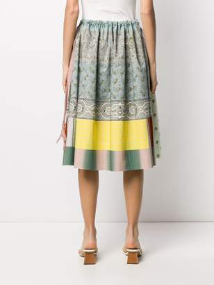 Pierre Louis Mascia Patchwork-Print Skirt