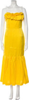 Square Neckline Midi Length Dress 
