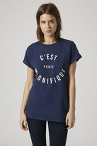 Thumbnail for your product : Topshop Tee and cake C'est magnifique slogan tee