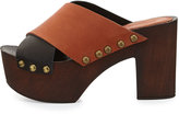 Thumbnail for your product : Charles David Mania Strappy Leather Sandal, Black/Cognac