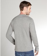 Thumbnail for your product : Relwen Grey Plaited Stripe V-Neck Cotton Shirt