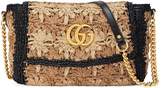 Thumbnail for your product : Gucci GG Marmont raffia small shoulder bag