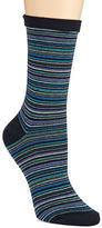 Thumbnail for your product : Hue Glitter Multi Striped Socks