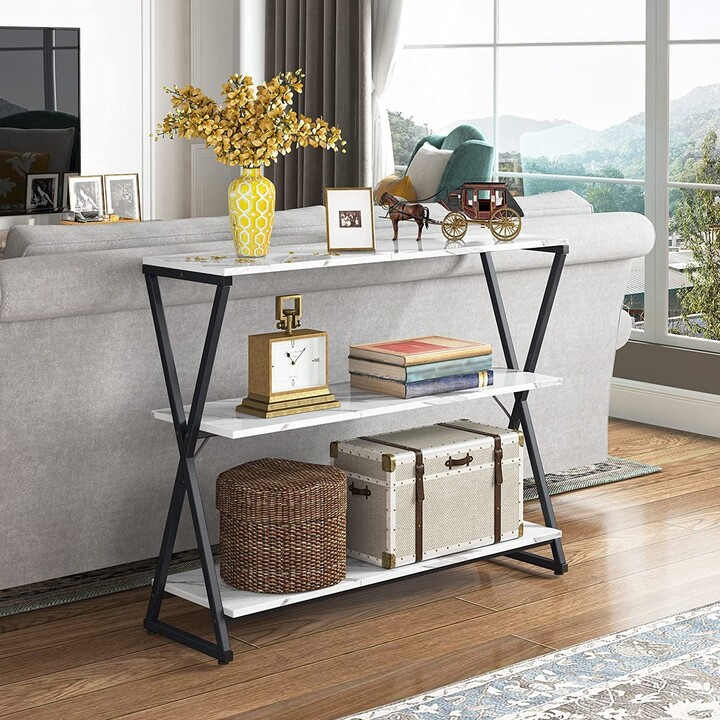 Bluebell 3 Tiers Small Console Table, 40 Inch Behind Sofa Couch Table -  11.81"D x 39.37"W x 31.5"H - ShopStyle