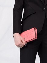 Thumbnail for your product : Alexander McQueen Crocodile-Effect Skull-Stud Clutch