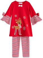 Thumbnail for your product : Bonnie Jean Toddler Girls 2-Pc. Reindeer Tunic & Striped Leggings Set