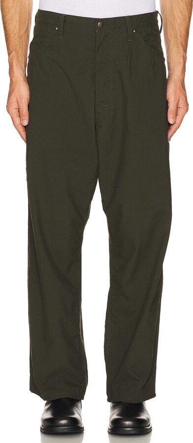 Beams Painter Pants Nylon Oxford in Olive