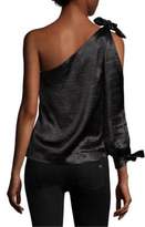 Thumbnail for your product : Rebecca Minkoff One-Shoulder Tie Blouse