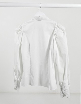 Pimkie puff sleeve shirt in white