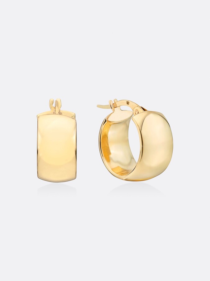 Icons Yellow Gold Mini Hoop Earrings