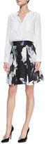 Thumbnail for your product : Milly Katie Floral-Print A-Line Skirt