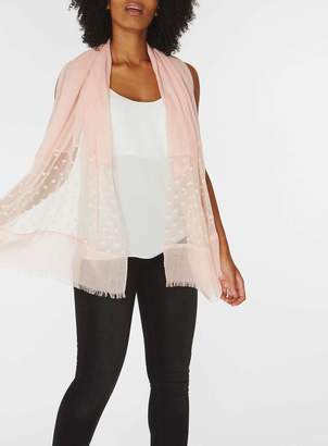 Pink Heart Mesh Scarf