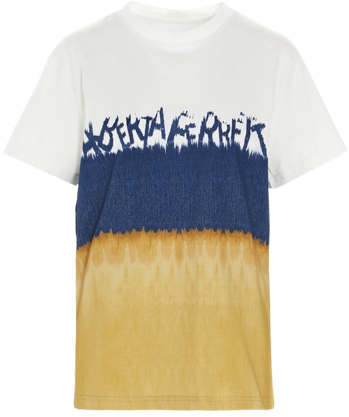 Alberta Ferretti Tie Dye Logo Print T-Shirt - ShopStyle