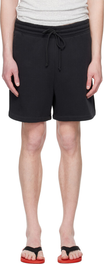 SKIMS Black Fleece Lounge Relaxed Shorts