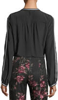 Thumbnail for your product : Nanette Lepore Granada Silk Stripe-Trim Shirt