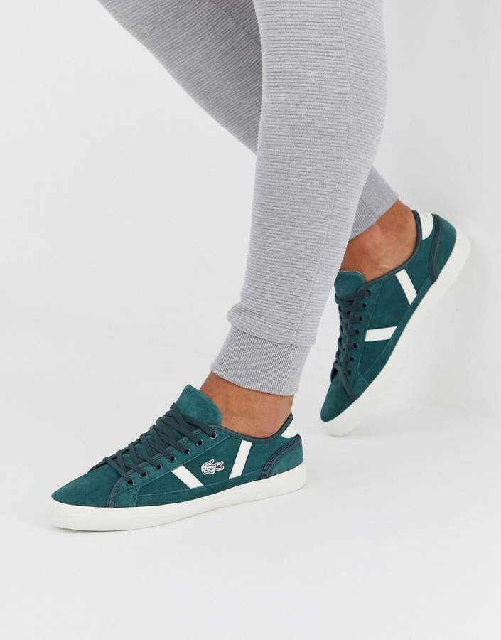Sideline sneakers in dark green suede 