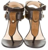 Thumbnail for your product : By Malene Birger Leather & Ponyhair Sandals