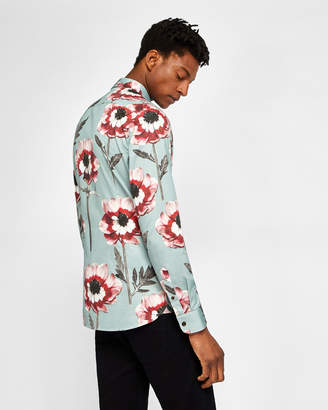 EVEREST Flower print cotton shirt
