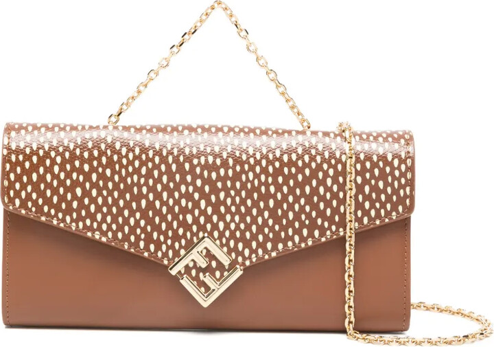 Fendi FF Diamonds chain-strap leather mini bag