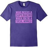 Thumbnail for your product : Who Needs a Superhero / Social Worker T-Shirt (Pink)