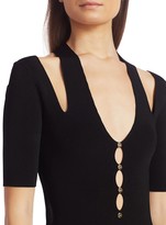 Thumbnail for your product : Versace Strappy Cutout Midi Bodycon Dress.