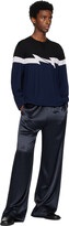 Thumbnail for your product : Neil Barrett Navy Horizontal Bolt Sweater