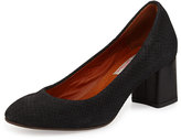 Thumbnail for your product : Lanvin Snake-Embossed Nubuck Pump, Black