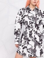 Thumbnail for your product : MSGM Floral Shift Shirt Dress