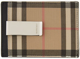 Thumbnail for your product : Burberry Beige Vintage Check Money Clip Card Holder