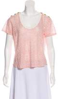 Thumbnail for your product : Veronica Beard Linen Stripe Top