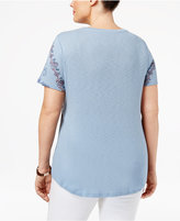 Thumbnail for your product : Style&Co. Style & Co Plus Size Scroll-Print Top, Created for Macy's