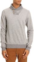 Thumbnail for your product : Scotch & Soda Mottled Grey Sweater with Shawl Collar