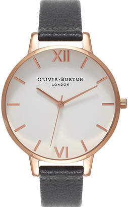 Olivia Burton OB16BDW09 rose gold-plated stainless steel and leather watch