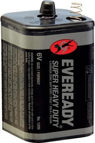 Suppower Eveready 1209 6 Volt Super Heavy Duty Lantern Battery Each