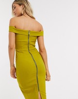 Thumbnail for your product : Vesper bardot midi dress in deep lime