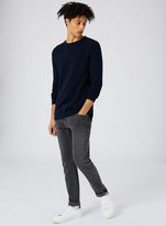 Thumbnail for your product : Topman Navy Ribbed Slim Fit Cotton Sweater