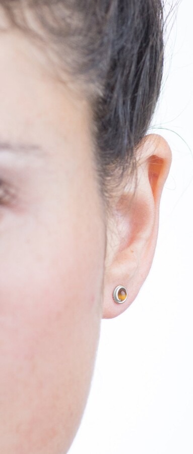 Etsy Sterling Silver Genuine Tiger's Eye Gemstone, Post Earring Set, These Beautiful Studs Make The Most Perfect Addition To Your Graduation Gift