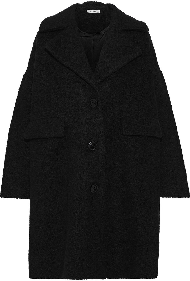 ganni wool blend coat cheap online